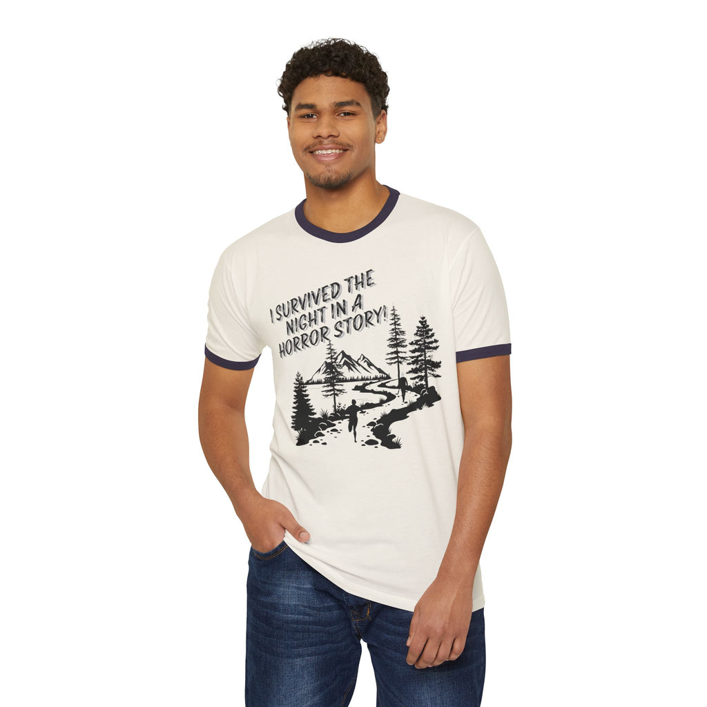"I Survived the Night in a Horror Story" Ringer T-Shirt