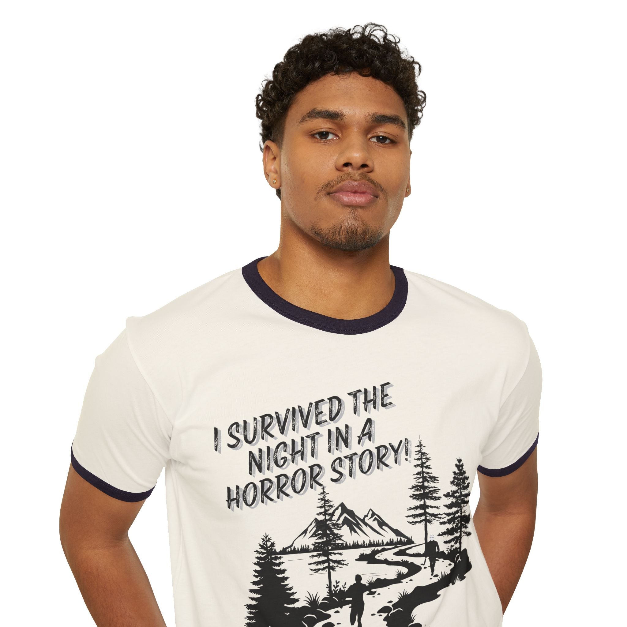 "I Survived the Night in a Horror Story" Ringer T-Shirt