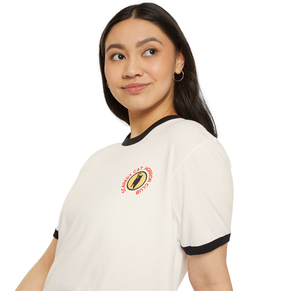 "Scaredy Cat Horror Club" Ringer T-Shirt