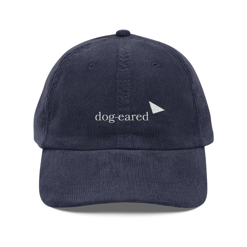 "Dog-eared" Corduroy Embroidered Cap