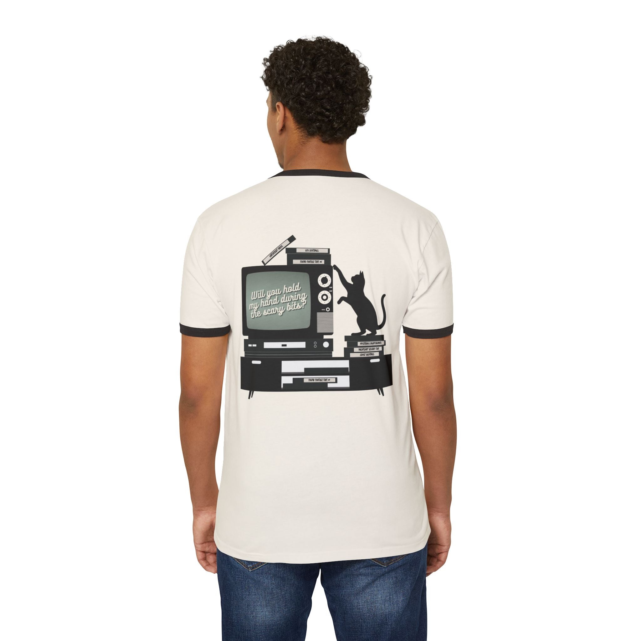 "Scaredy Cat Horror Club" Ringer T-Shirt