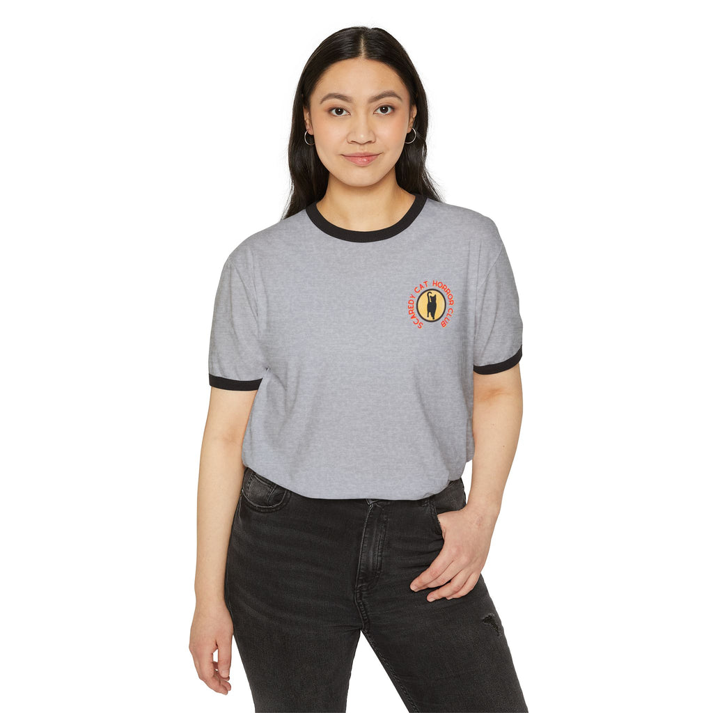 "Scaredy Cat Horror Club" Ringer T-Shirt