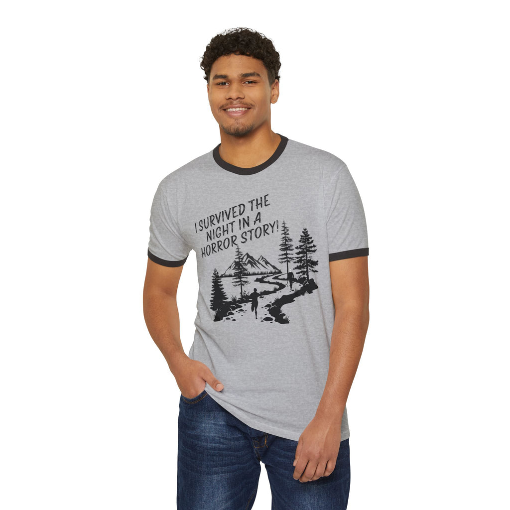 "I Survived the Night in a Horror Story" Ringer T-Shirt