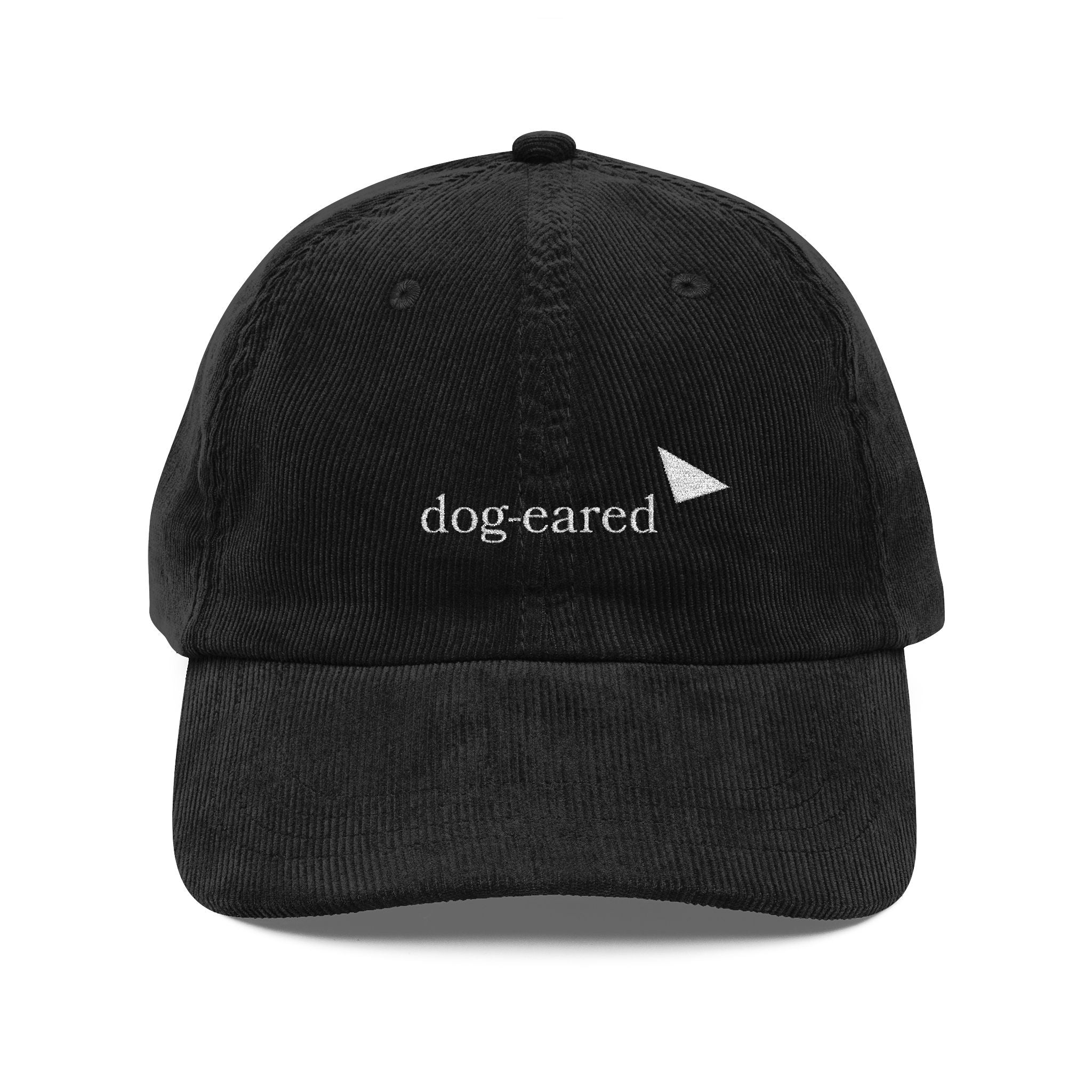 "Dog-eared" Corduroy Embroidered Cap