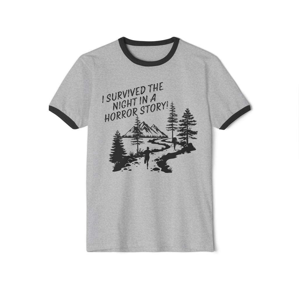 "I Survived the Night in a Horror Story" Ringer T-Shirt