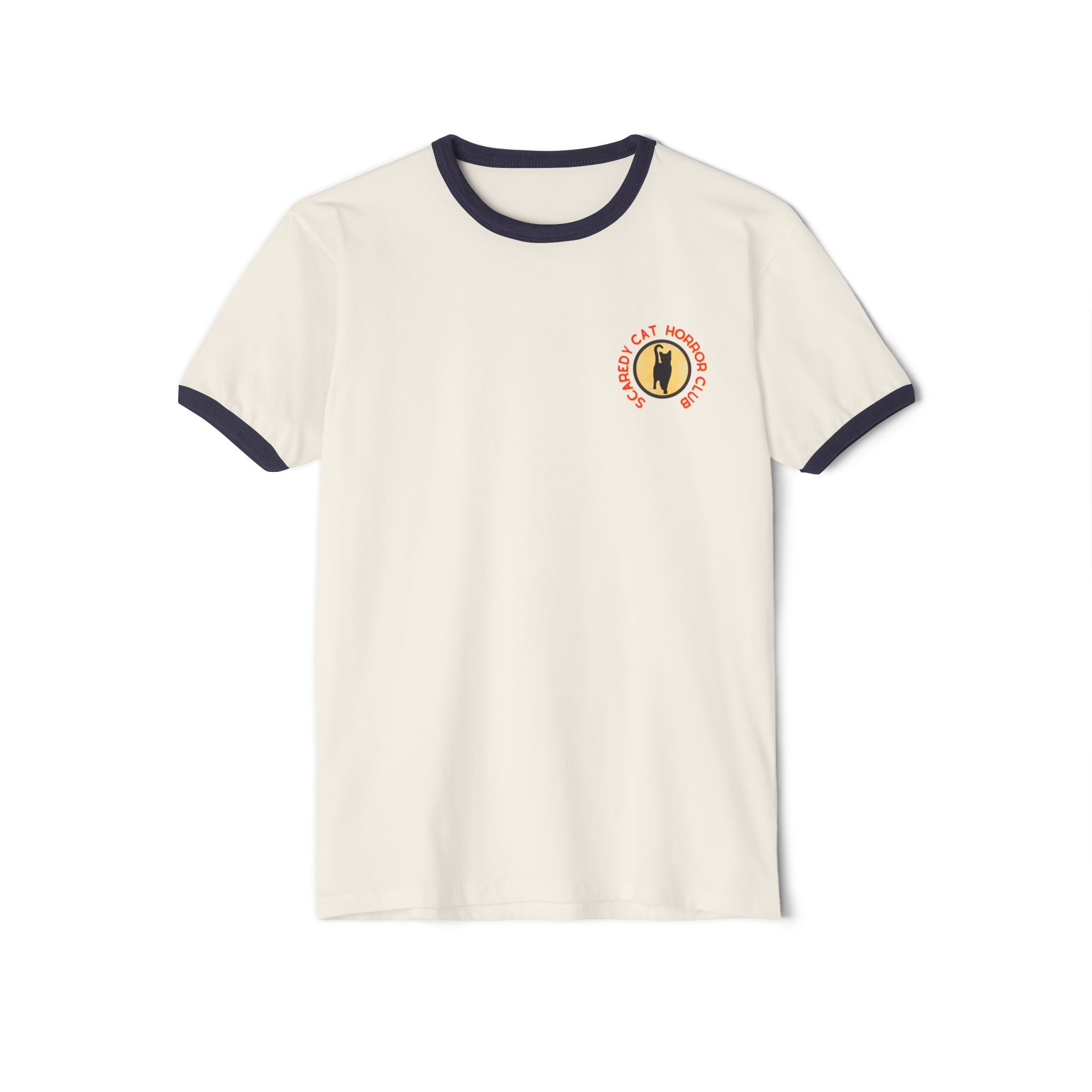 "Scaredy Cat Horror Club" Ringer T-Shirt